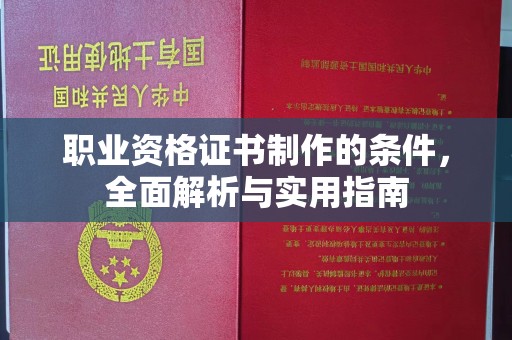 莱阳职业资格证书制作的条件，全面解析与实用指南
